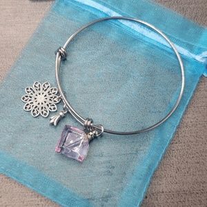 bangle bracelet bottle pink charm bracelet